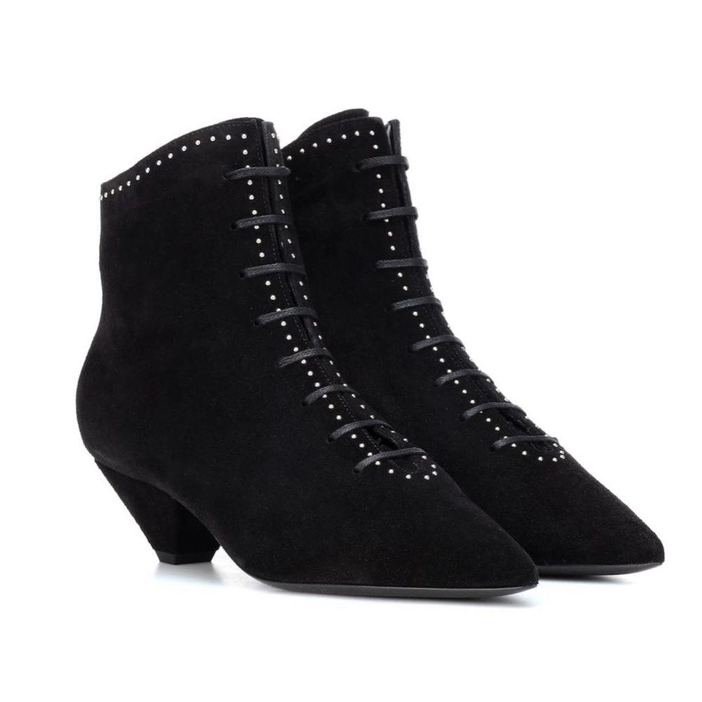 NIB-YSL SAINT LAURENT Kate Suede Ankle Boots 38